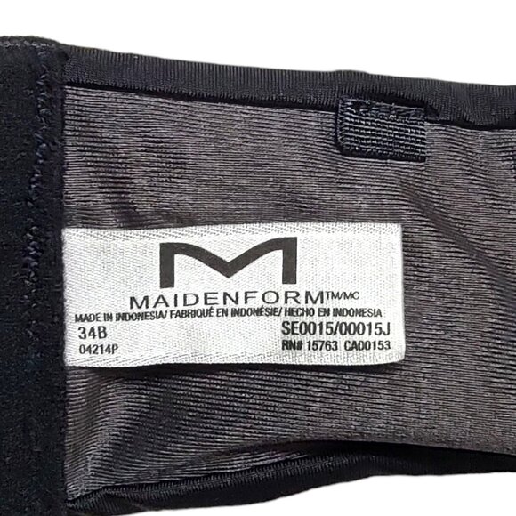 Maidenform Self Expressions SE0015 Black Strapless Wireless Bra Back Closure 34B - Picture 8 of 8